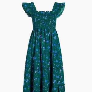 Hill House Ellie Nap Dress - emerald space floral - XXS